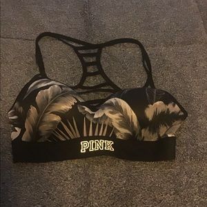 Pink VS strappy sports bra size L